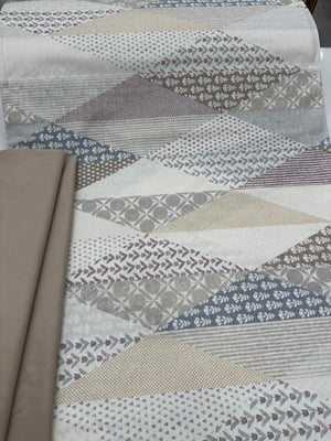 Nordik Patch Desenli Akfil Kumaş D88250 Eflatun