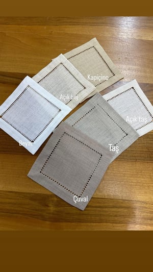 6 lı Kokteyl Peçetesi El işi Ajur (Antika) Detaylı