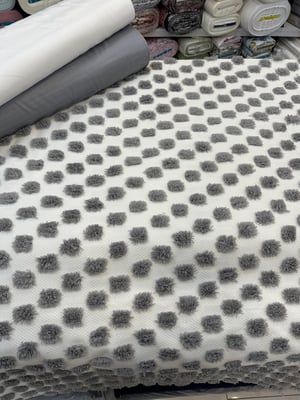 Ponpon Detaylı Polen Pike Gri
