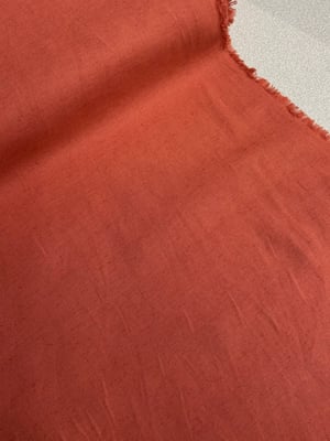 Menanjlı Keten Dokulu Kumaş Terakota Rengi