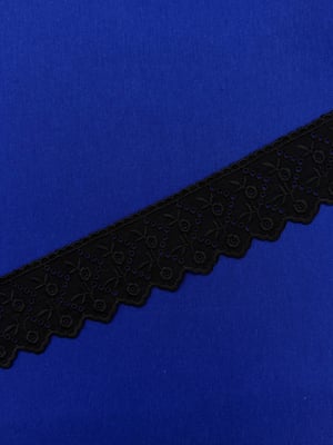 Çift Gonca Desen 6 Cm Genişlikli Fisto Uç Siyah