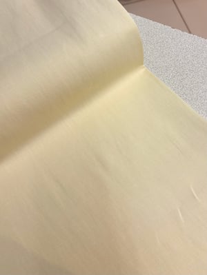 Mat Gabardin Doku Dökümlü Kumaş Açık Sarı