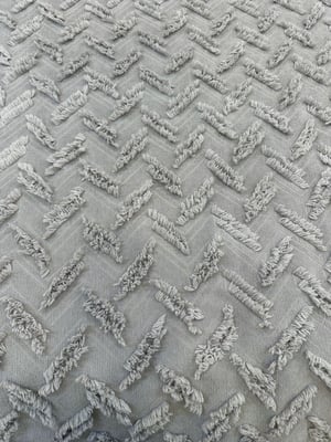 Kesik Zigzag Püskül Desen Etuval Limi Pike Gri