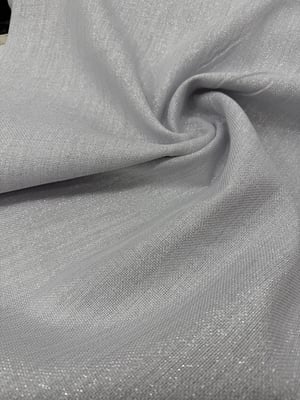 Simli Etuval Linen Kumaş Gümüş