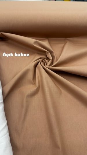 Düz Renk Akfil Kumaş Açık Kahve