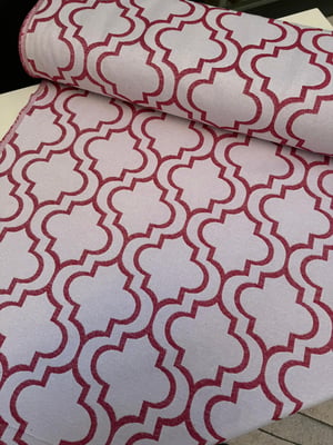 Efes Desen Etu Cotton Keten Kumaş Kırmızı