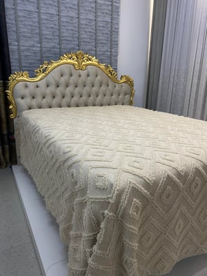 Bulut Zemin Su Yolu Baklava Desen Püskül Detaylı Limi Pike Kapuçino