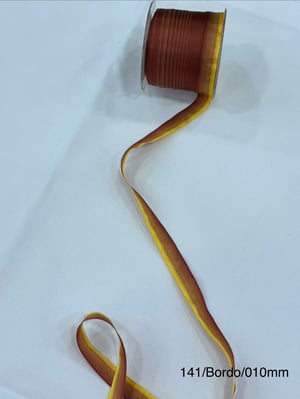 141 No Bordo Batik İpek Kurdele 10 Mm Genişlikli