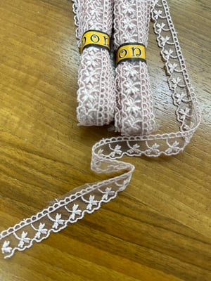 Mini Yonca Desen Güpür (1 Top) Pudra Pembesi