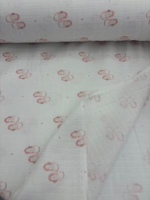 Pembe Balerin Pabuç Desenli Müslin Bezi
