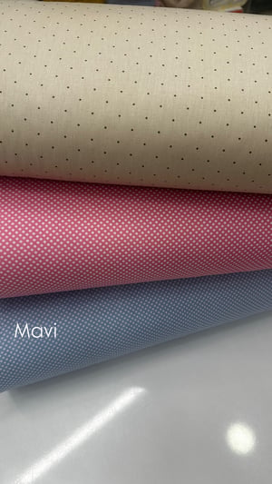 Camelia Sık Mini Puanlı Poplin Akfil Kumaş Mavi