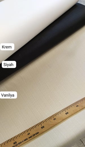 Linea Düz Keten Masa Örtüsü Kumaşı Siyah