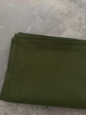 Düz Renk Keten Masa Örtüsü Yeşil