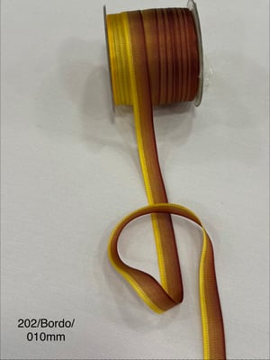 202 No Bordo Batik İpek Kurdele 10 Mm Genişlikli