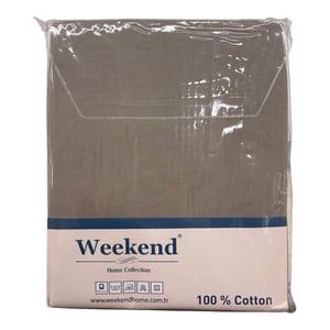 Weekend Çift Kişilik %100 Pamuk Ranforce Lastikli Çarşaf Seti – 160X200 Cm Koyu Taş