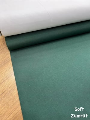 Düz Renk Duck Keteni Soft Zümrüt