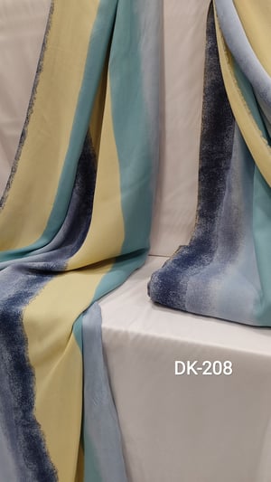 Batik Çizgili Desenli Krep Şifon Dk 208