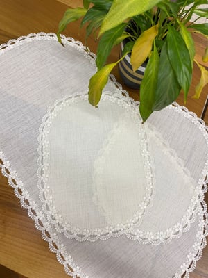 Buket Desen Üç Parça Oval Set