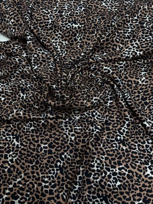 Leopar Desenli Çift En Viskon D90650 Kahverengi