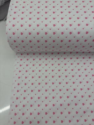 Camelia Kalpler Ve Puanlı Desen Poplin Akfil Kumaş Pembe