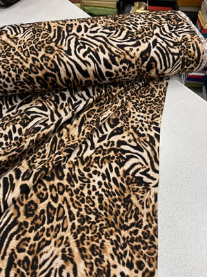Leopar Desenli Çift En Viskon D6077