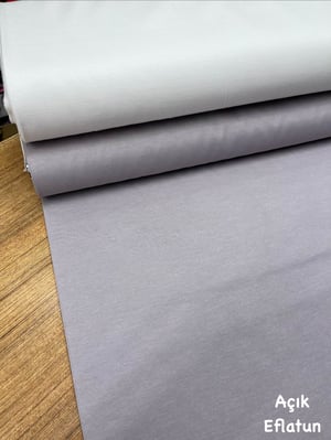 Düz Renk Duck Keteni Açık Eflatun