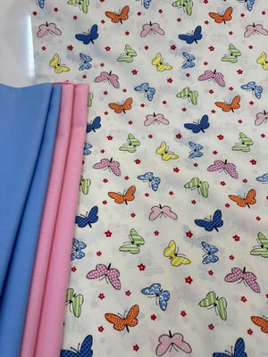 Çok Renkli Kelebekler Desen Akfil Kumaş D80200