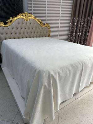 Gölge Yaprak Desen Etuval Lora Pike Kumaş Krem