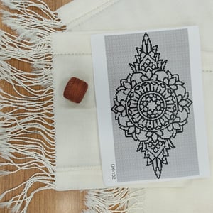 DK 132 Nolu Şablon Ve İpler  Burgu Püsküllü Ajur Detaylı Salon Set 