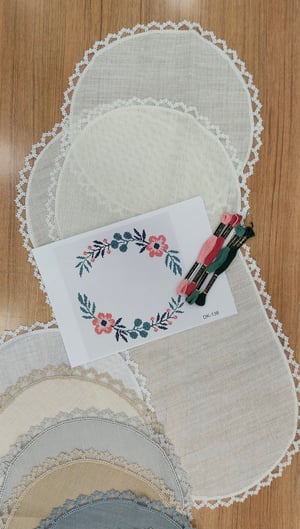 DK 138 nolu Şablon ve İpler Dahil Papatya Desen Güpür Detaylı Oda Takımı