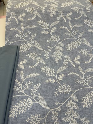 Bahar Desen Akfil Kumaş D80450 İndigo Mavi