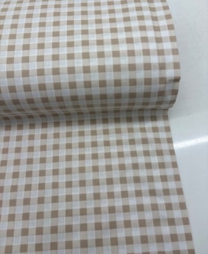 Camelia Kareler Desen Poplin Akfil Kumaş Bej