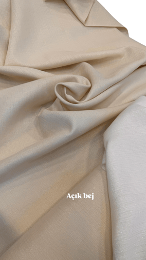 Sedefli Gardenya Kumaş Açık Bej