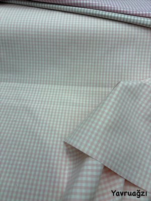 Mini Kareli Etuval Cotton Keten Yavruağzı