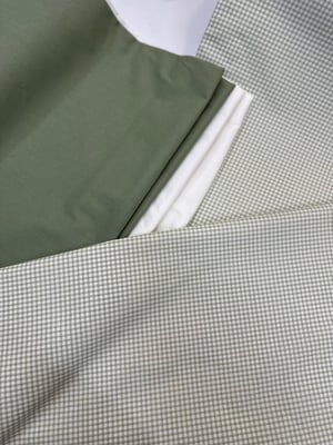 Mini Ekose Desen Akfil Kumaş D80640 Adaçayı Yeşili