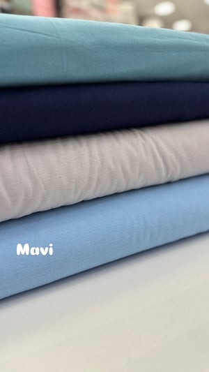 Düz Renk Pazen Kumaş (Geniş Enli) Mavi