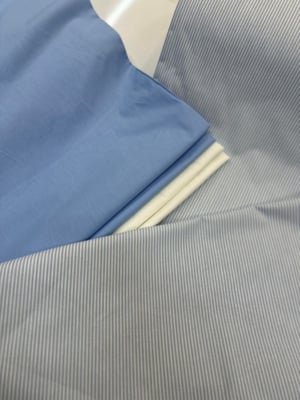 İnce Çizgili Desen Akfil Kumaş D80610 Mavi