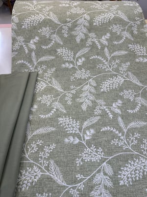 Rustik Bahar Desen Akfil Kumaş D80450 Yeşil