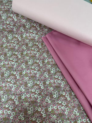 Frambuaz Rengi Mini Papatya Desen Akfil Kumaş D689