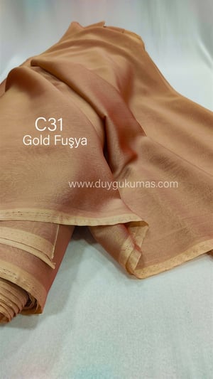 Gold (Fuşya Yansımalı) C31 Janjan Şifon