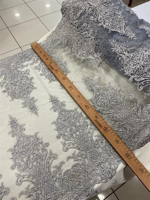 Gri Güpür Runner Kumaş DGR24