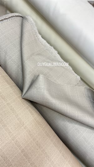 Gri Nora Poly Keten Kumaş