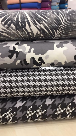 İri Kaz Ayağı Desen Duck Keteni