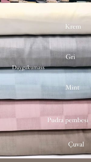İşlenebilir Kareli Linen Kumaş