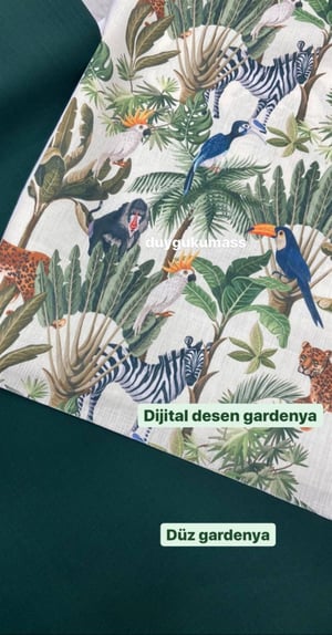 Jungle Desen Gardenya Kumaş