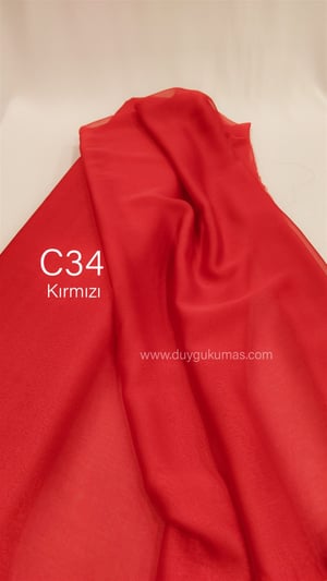 Kırmızı C34 Janjan Şifon