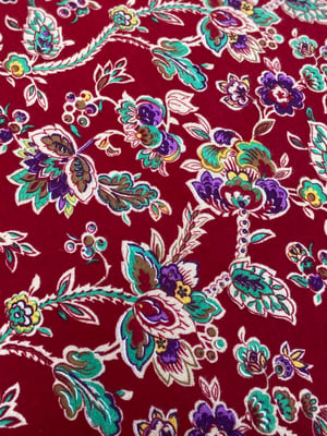 Kırmızı D79 Çini Desen Divitin Pazen