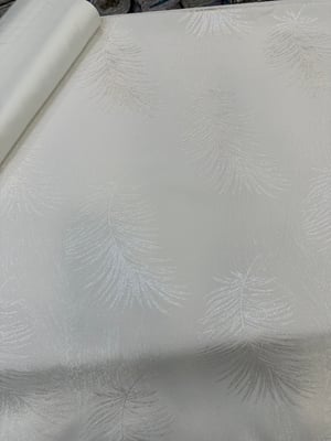 Krem Tüy Desen İpek Şönil Pike