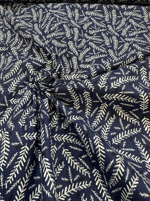 Lacivert Başak Desen Poplin D730