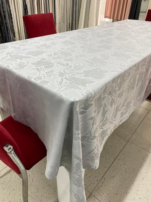 Lavinia Köşe Çevrili Masa Örtüsü Gri